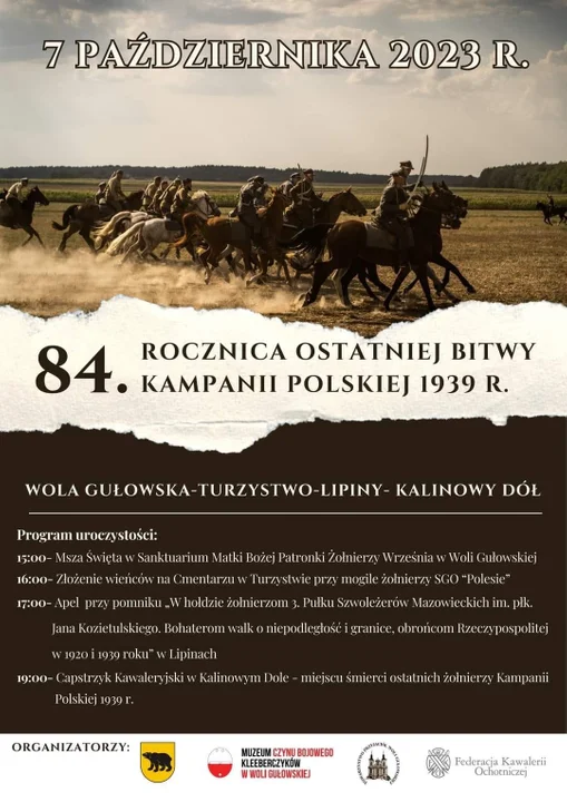 Zapraszamy na 84. Rocznicę Ostatniej Bitwy Kampanii Polskiej 1939 roku - Zdjęcie główne