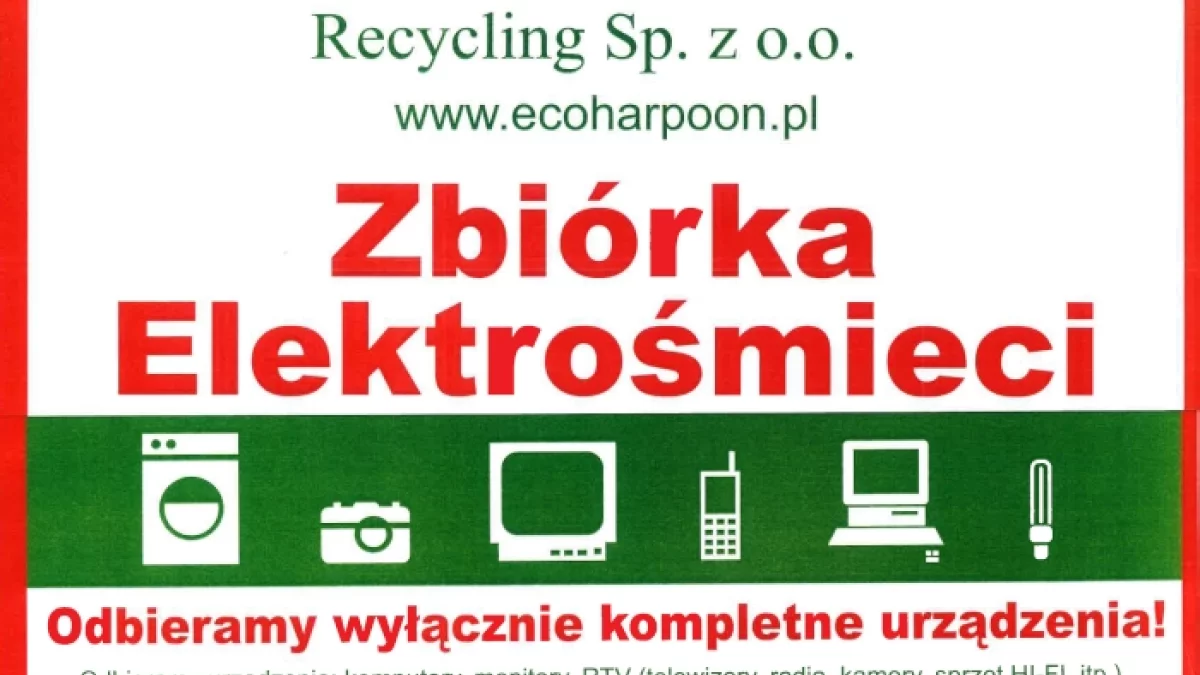 Zbiórka elektrośmieci w gminie Łuków. Wyłącznie kompletne urządzenia! - Zdjęcie główne