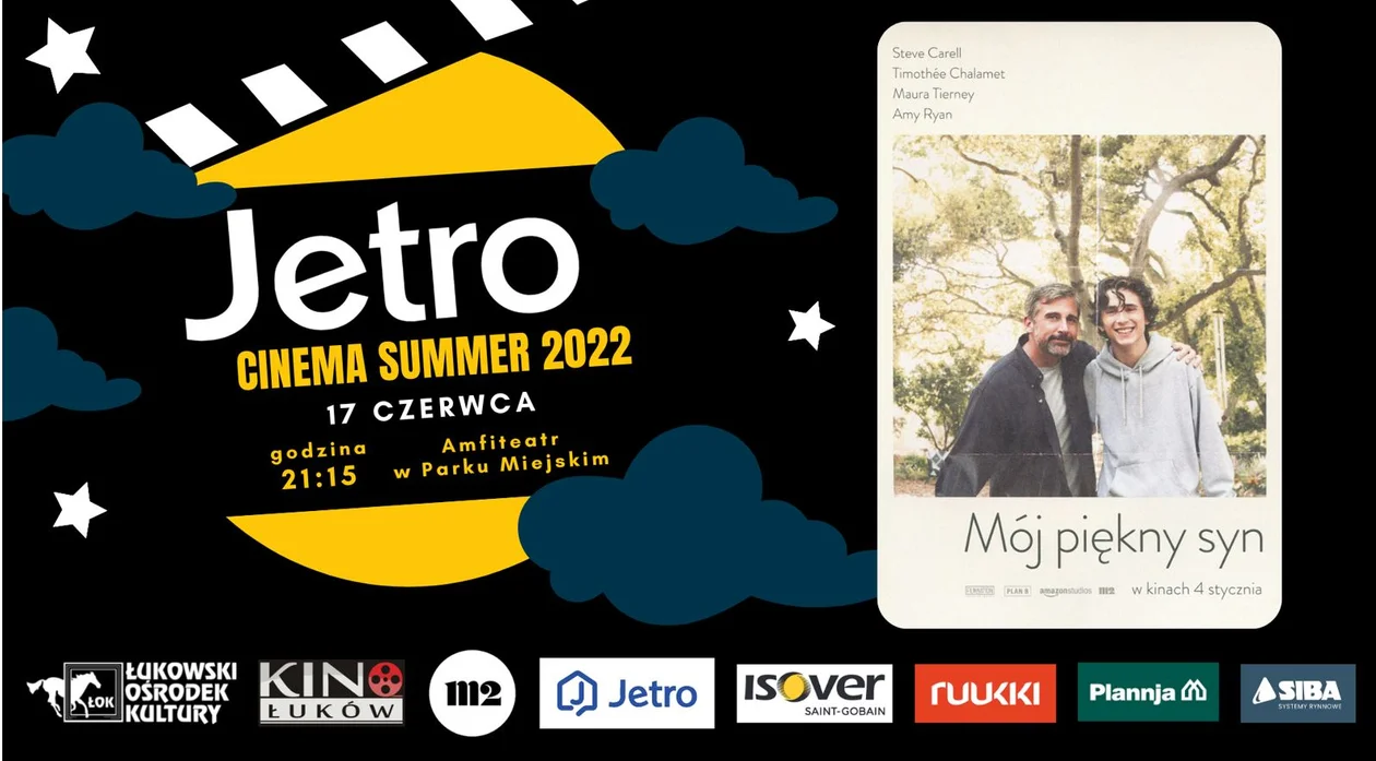 ŁUKÓW ŁOK i firma Jetro zapraszają na film „Mój piękny syn”  Jetro Cinema Summer 2022 - piątkowy wieczór w kinie pod gołym niebem! - Zdjęcie główne