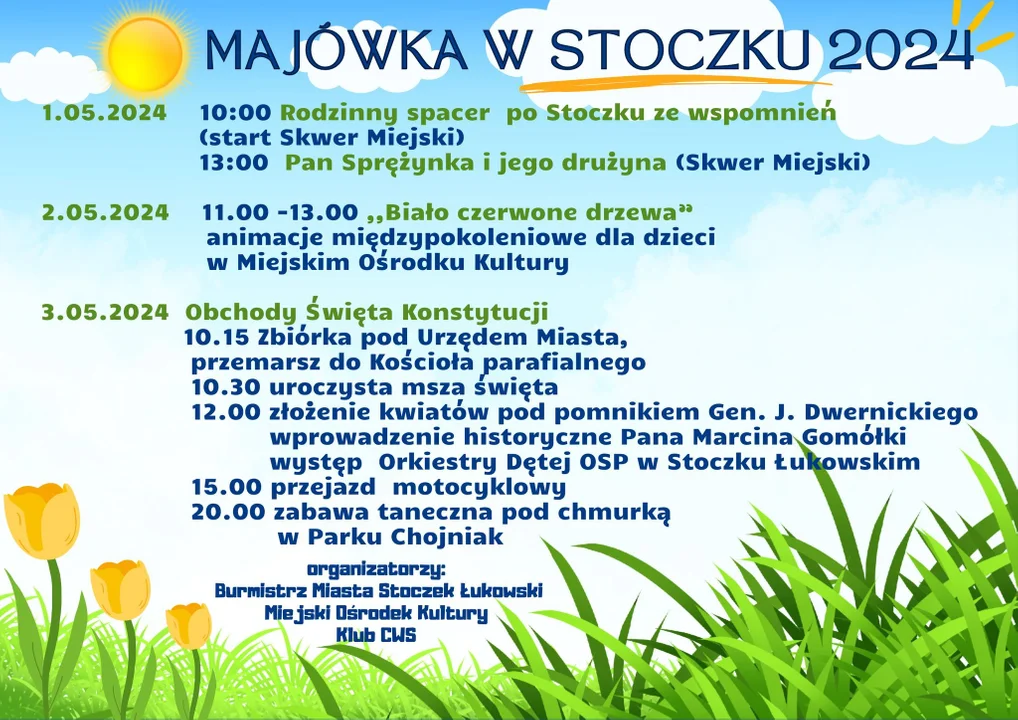 Zaproszenie na imprezę „MAJÓWKA W STOCZKU 2024” - Zdjęcie główne