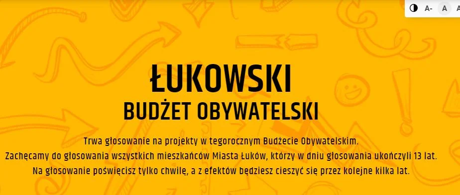 ŁUKÓW Trwa głosowanie na projekty Budżetu Obywatelskiego 2023. Co wygra? Latarnie solarne na działkach / Miasteczko ruchu drogowego/ Psi park/Renowacja boiska „Górka”/ Morsowisko nad Zalewem Zimna Woda/Defibrylatory AED? - Zdjęcie główne