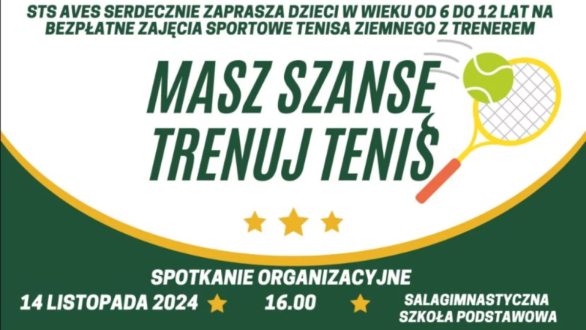 Trenuj tenis w Stoczku. I to za darmo - Zdjęcie główne