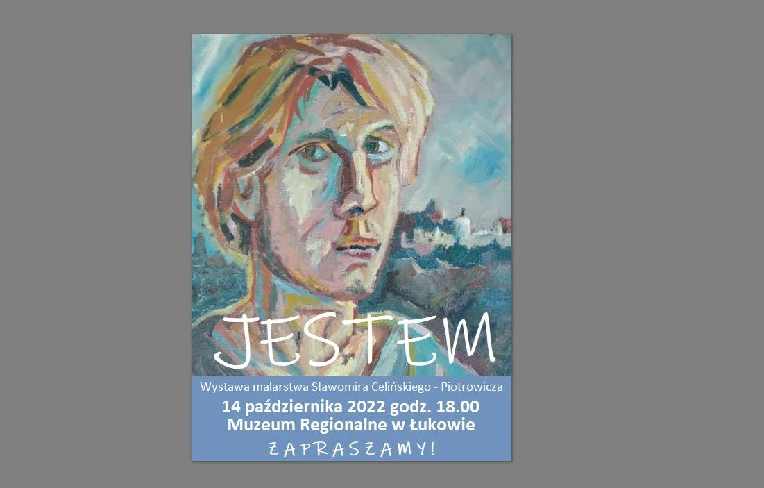 Wernisaż i wystawa malarstwa Sławomira Celińskiego - Piotrowicza pt. ,,Jestem". W Muzeum Regionalnym 14 października - Zdjęcie główne