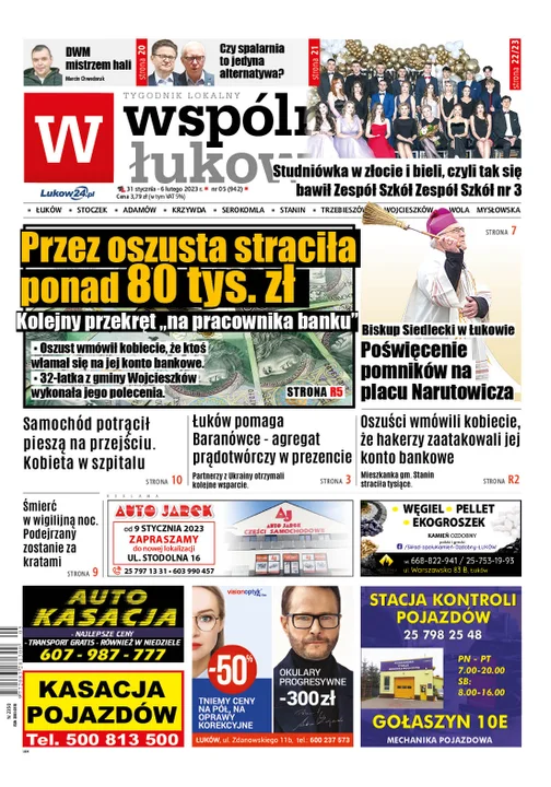 Najnowszy numer Wspólnoty Łukowskiej (31 stycznia 2023) - Zdjęcie główne