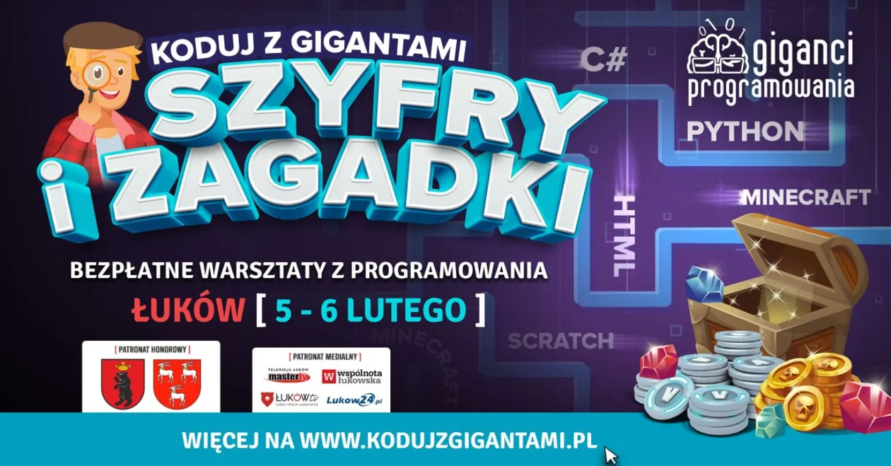   Bezpłatne warsztaty z programowania dla dzieci i młodzieży „Koduj z Gigantami” w Łukowie - Zdjęcie główne