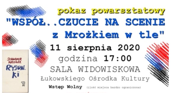 ŁOK zaprasza młodzież na warsztaty „WSPÓŁ… CZUCIE NA SCENIE z Mrożkiem w tle” - Zdjęcie główne