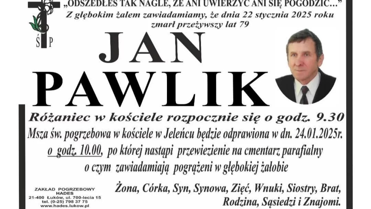 Zmarł Jan Pawlik, wieloletni sołtys i radny gminy Stanin. - Zdjęcie główne