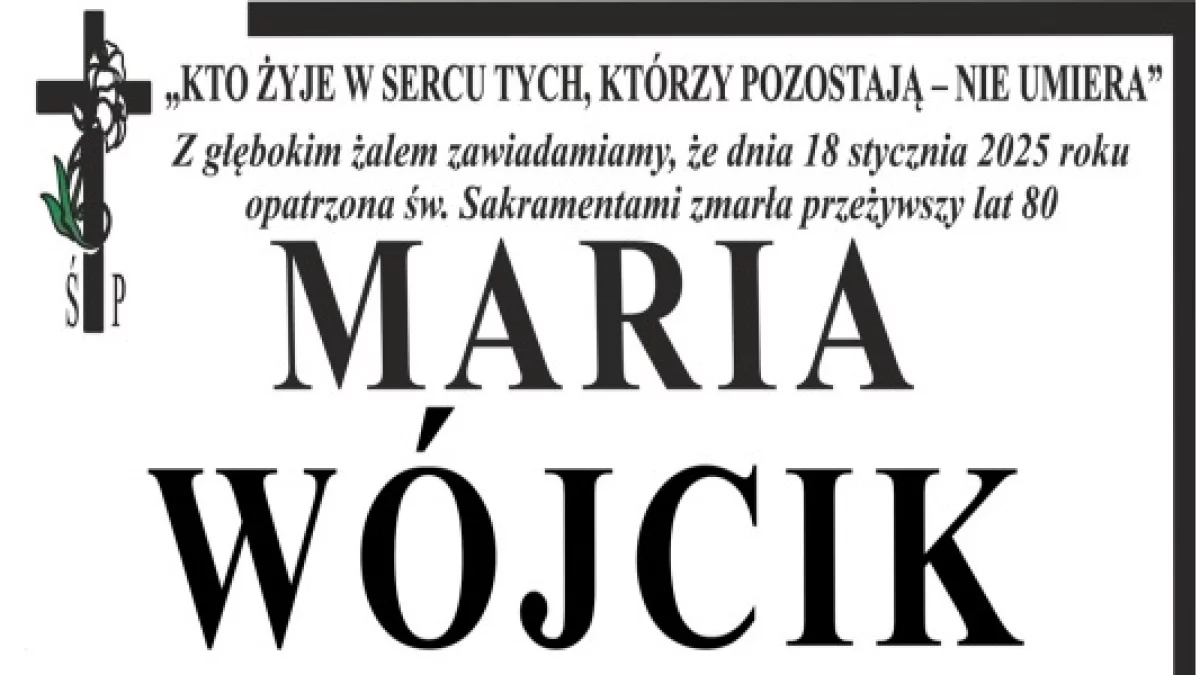 Nekrolog Ś.P. Marii Wójcik - Zdjęcie główne