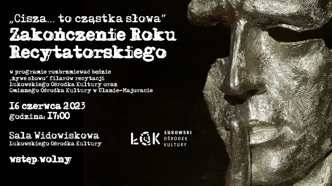 Zakończenie roku recytatorskiego Teatru Poezji ŁOK . Zaproszenie na 16 czerwca - Zdjęcie główne