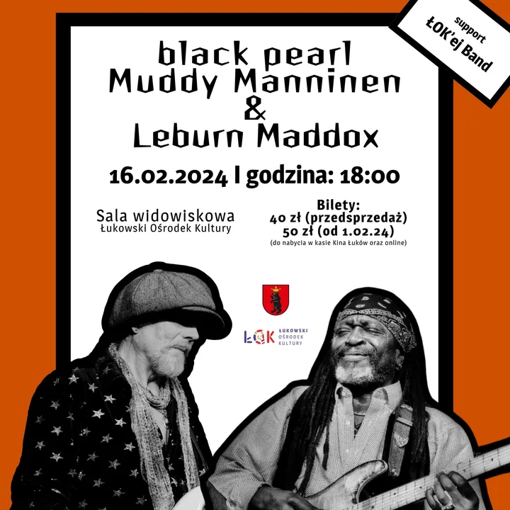 Koncert Black Pearl Muddy Manninen & Leburn Maddox w ŁOK - Zdjęcie główne