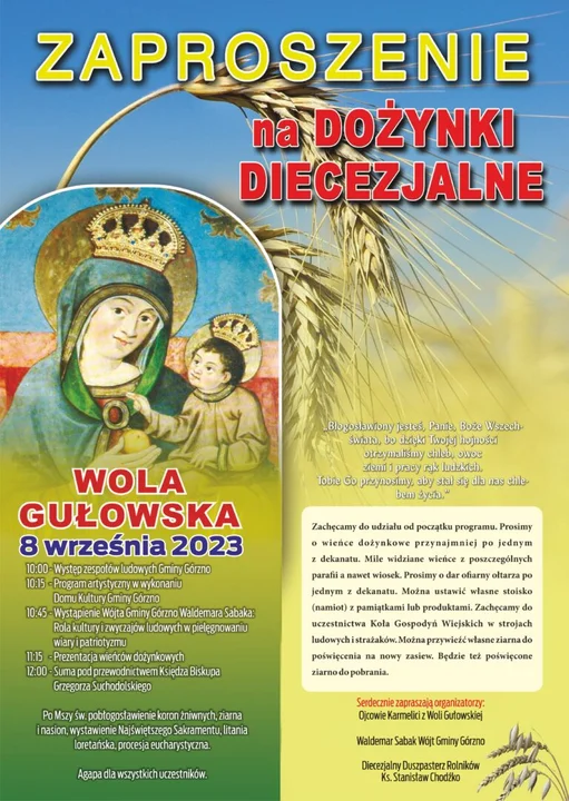 Dożynki Diecezji Siedleckiej. Już w najbliższy piątek w Woli Gułowskiej [PROGRAM] - Zdjęcie główne