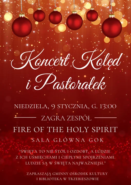 W niedzielę 9 stycznia Koncert Kolęd i Pastorałek w Trzebieszowie - Zdjęcie główne