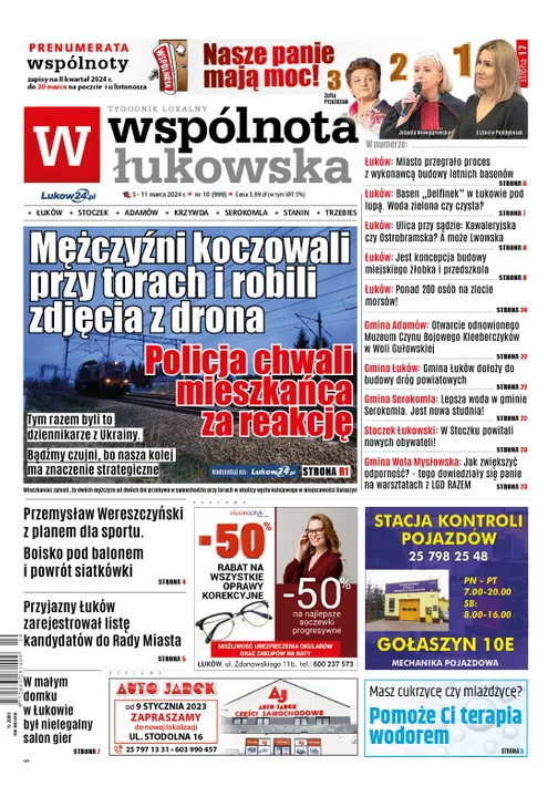 Najnowsze wydanie Wspólnoty  Łukowskiej 5 marca 2024r - Zdjęcie główne