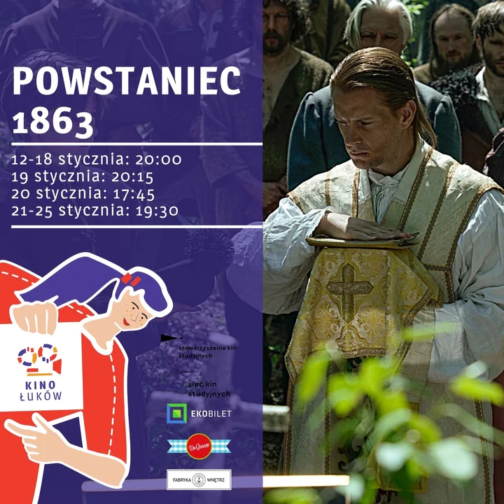 Polski film o ks. Brzósce „Powstaniec 1863” w Kinie Łuków - Zdjęcie główne