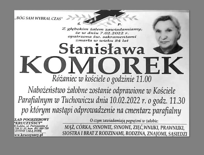 Odeszła Stanisława Komorek, była sekretarz gminy Stanin - Zdjęcie główne