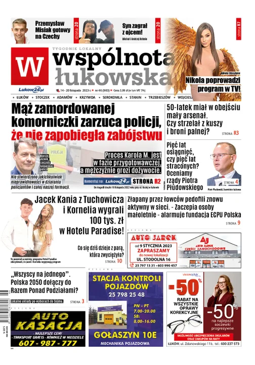 Najnowszy numer Wspólnoty Łukowskiej (14 listopada 2023 r.) - Zdjęcie główne