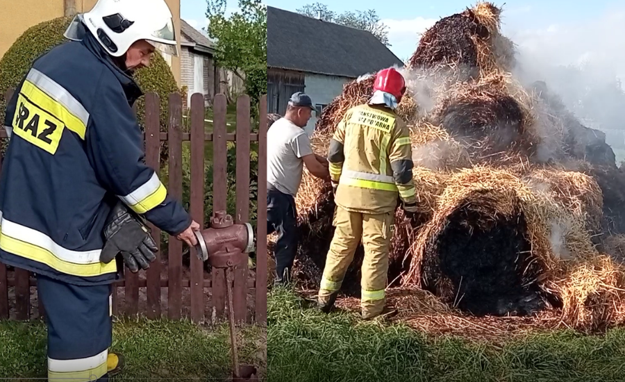 STANIN. Pożar w Sarnowie. Jeden z hydrantów był zardzewiały (WIDEO) - Zdjęcie główne