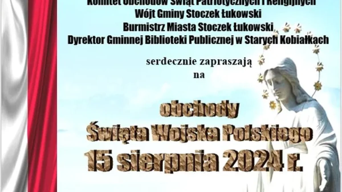 Zapraszamy na obchody Święta Wojska Polskiego w Stoczku Łukowskim - Zdjęcie główne