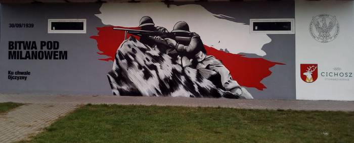 Spod Narwiku na mural do Milanowa. Podhalańczycy zamiast kleeberczyków. Nawet wróg inny - Zdjęcie główne