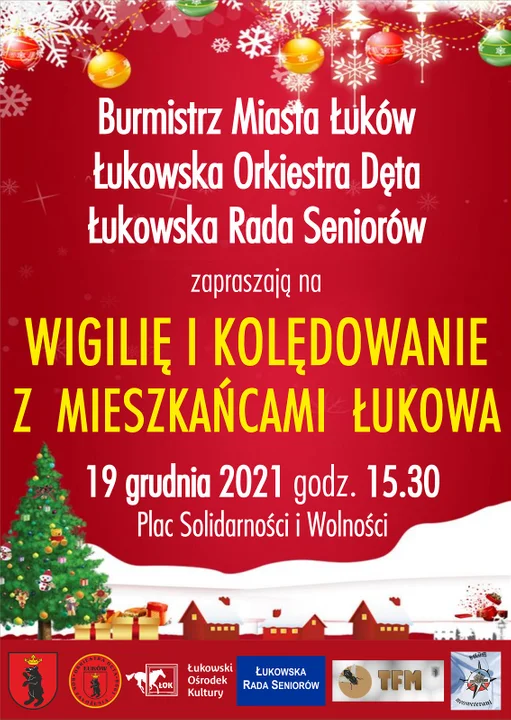 Wigilijne spotkanie łukowian Niedziela 19 grudnia na Placu Solidarności i Wolności - Zdjęcie główne