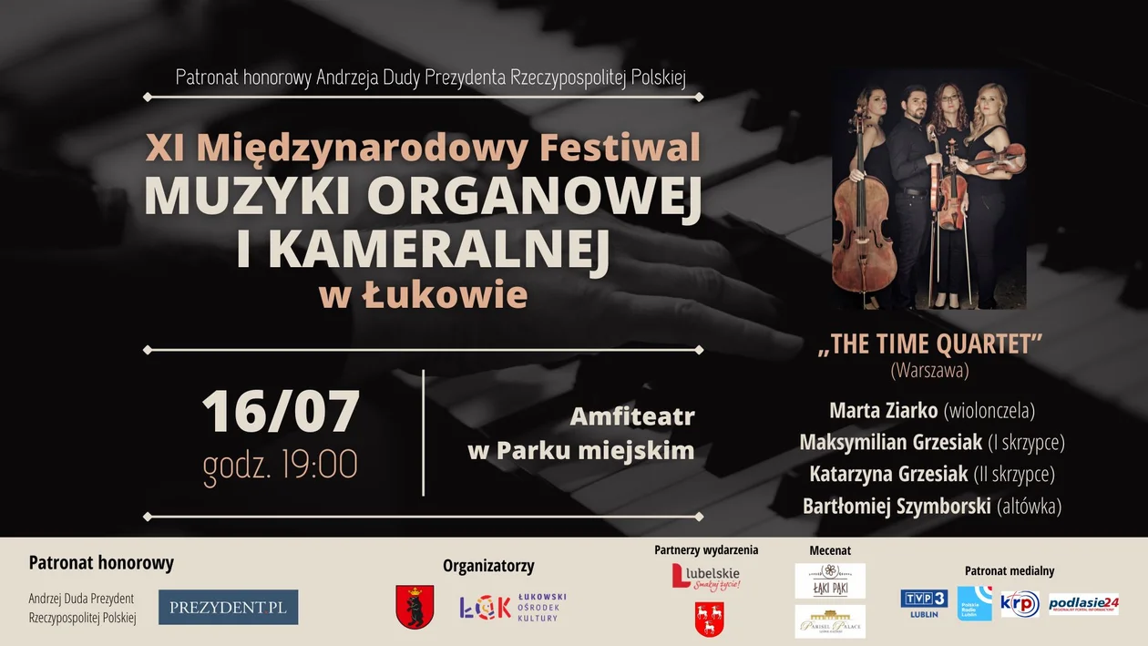 Koncert XI Międzynarodowego Festiwalu Muzyki Organowej i Kameralnej w Łukowie - Zdjęcie główne