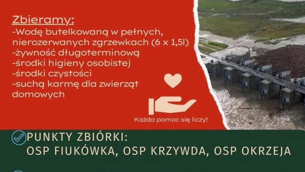 Gmina Krzywda włącza się do pomocy na rzecz powodzian. - Zdjęcie główne