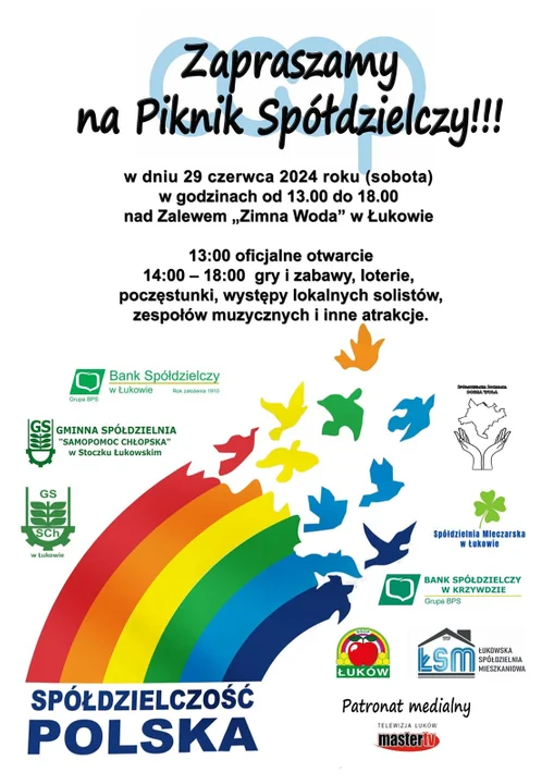 Zapraszamy na Spółdzielczy piknik nad Zalewem Zimna Woda - Zdjęcie główne