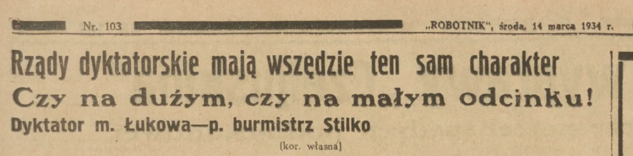 Kłopoty przedwojennego burmistrza Łukowa cz.I - Zdjęcie główne