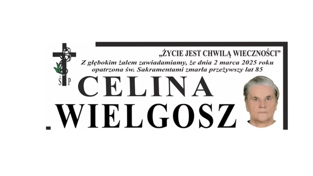 Nekrolog Ś.P. Celina Wielgosz - Zdjęcie główne