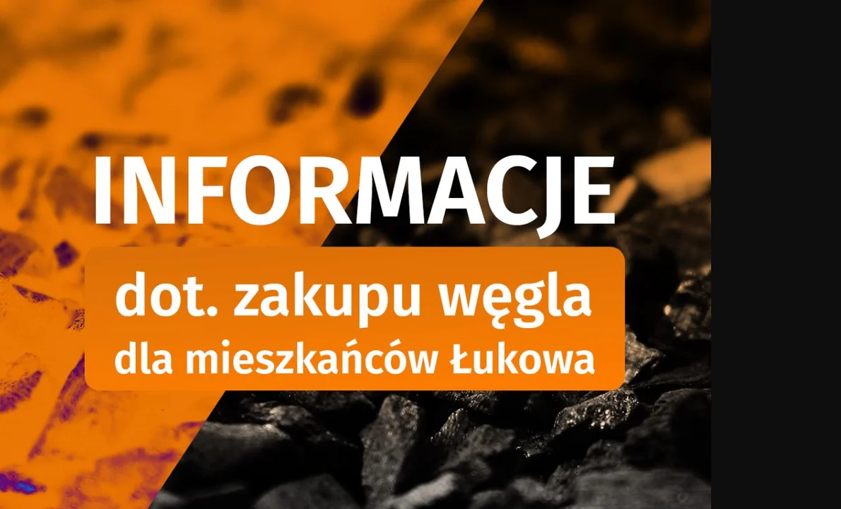 ŁUKÓW Węgiel po preferencyjnej cenie  w Łukowie. Pierwsza dostawa po 10 grudnia - Zdjęcie główne