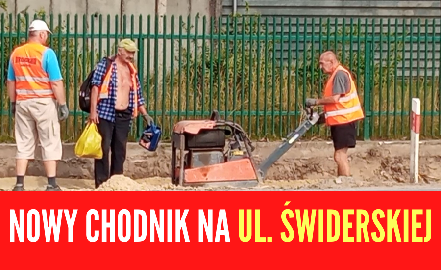 ŁUKÓW. Trwa budowa ścieżki rowerowej na ul. Świderskiej (WIDEO) - Zdjęcie główne