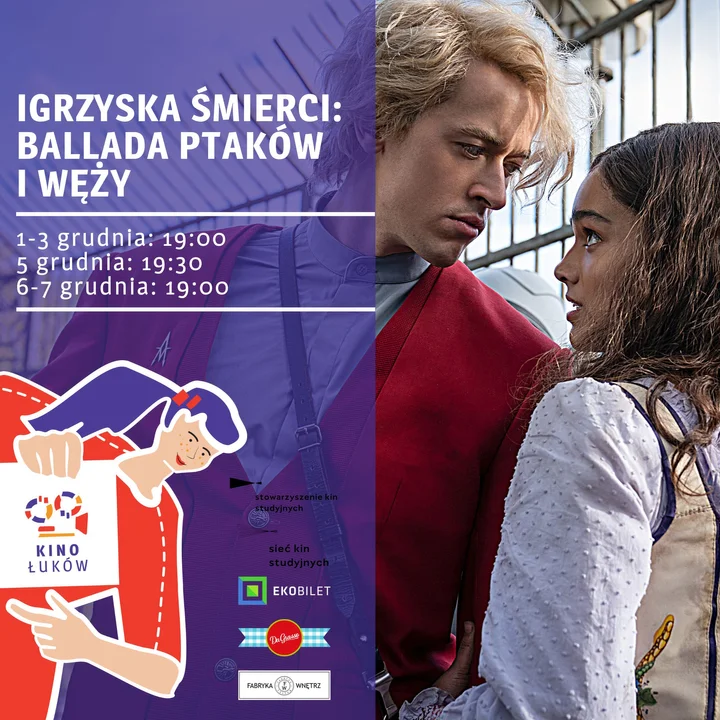 Film „Igrzyska śmierci: Ballada ptaków i węży” w Kinie Łuków - Zdjęcie główne