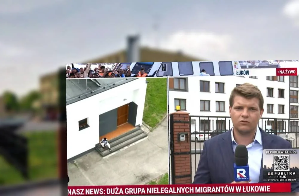 Duża grupa migrantów w Łukowie. TV Republika: Ich nocne wyprawy niepokoją mieszkańców - Zdjęcie główne