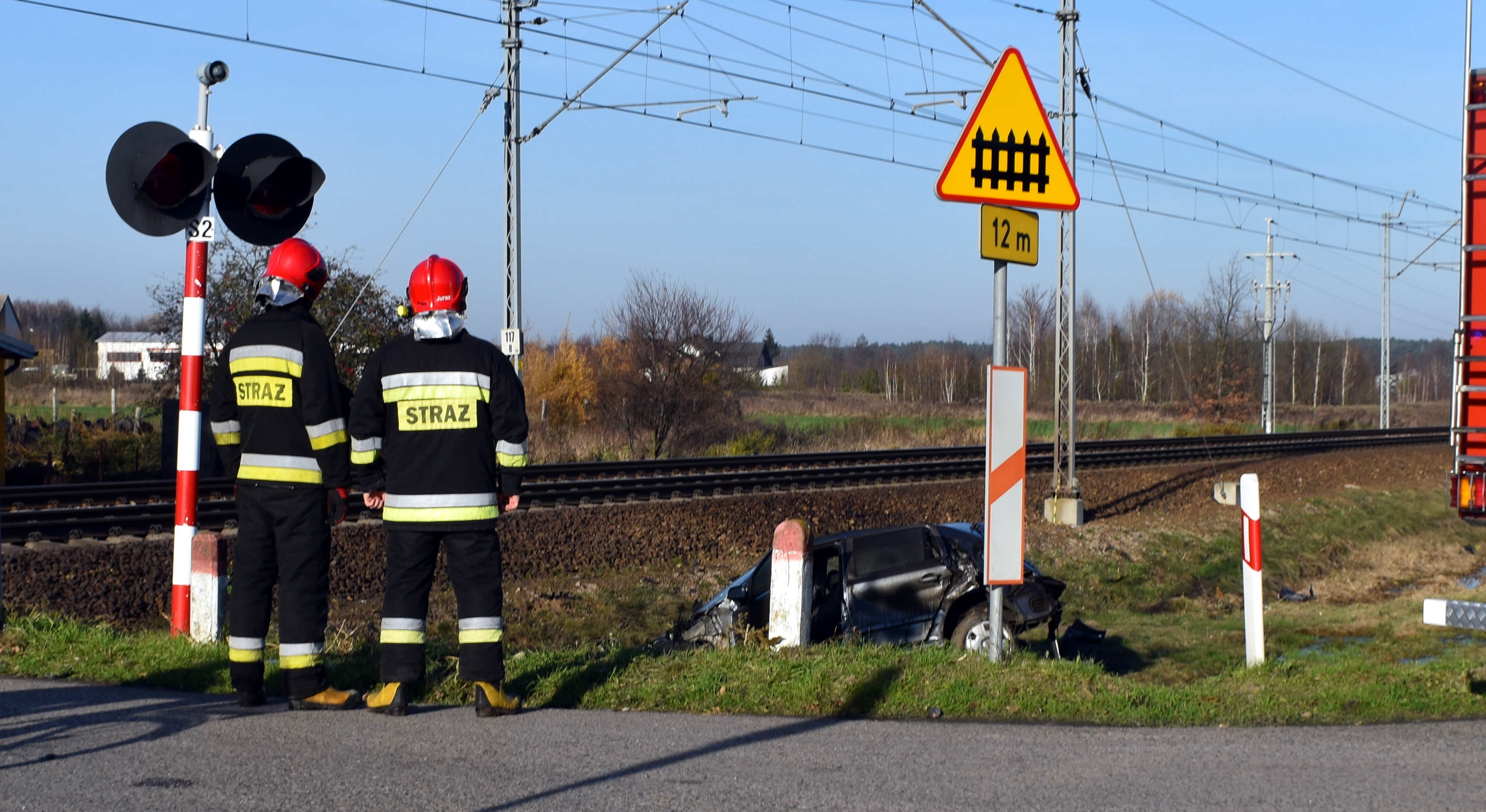 Wypadek na przejeździe kolejowym w Gołaszynie koło Łukowa