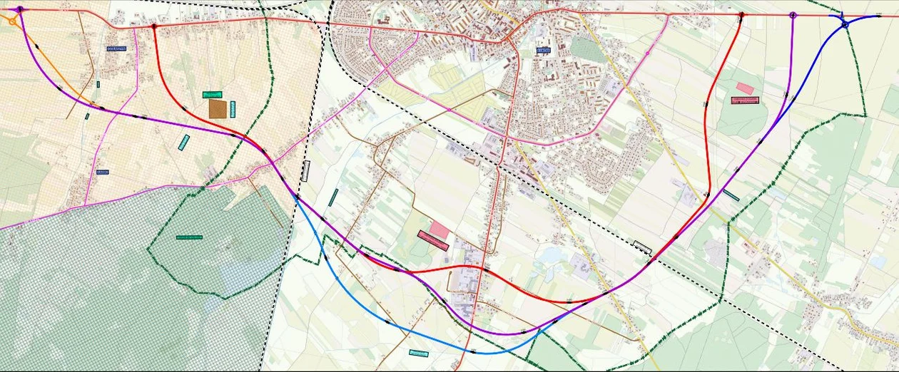 Jest 5 wariantów budowy Dużej Obwodnicy Łukowa. W jednym z wariantów wyburzenia gospodarstw - Zdjęcie główne