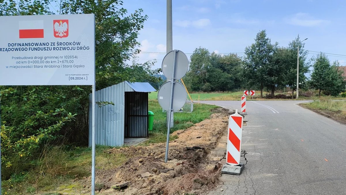 Stara Wróblina i Stara Gąska z nową drogą. Wkrótce będzie oddana do ruchu - Zdjęcie główne