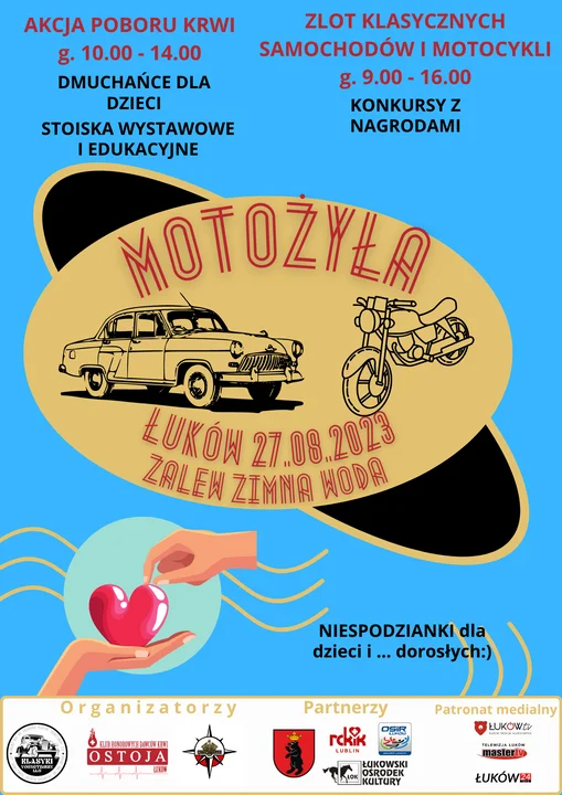 Zlot miłośników dawnej motoryzacji i zbiórka krwi. Motożyła już w najbliższy weekend - Zdjęcie główne