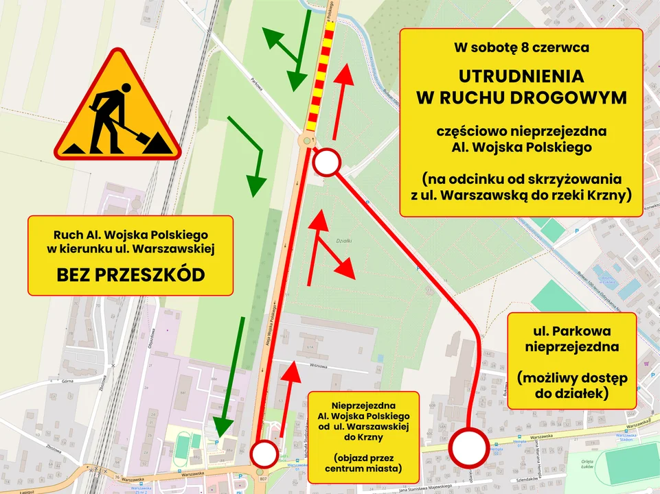 W sobotę utrudnienia w ruchu. Możliwe korki w Łukowie - Zdjęcie główne