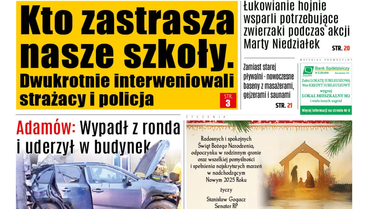 Najnowsza Wspólnota Łukowska (17 grudnia 2024 r.). Wydanie z kalendarzem na 2025 r. - Zdjęcie główne