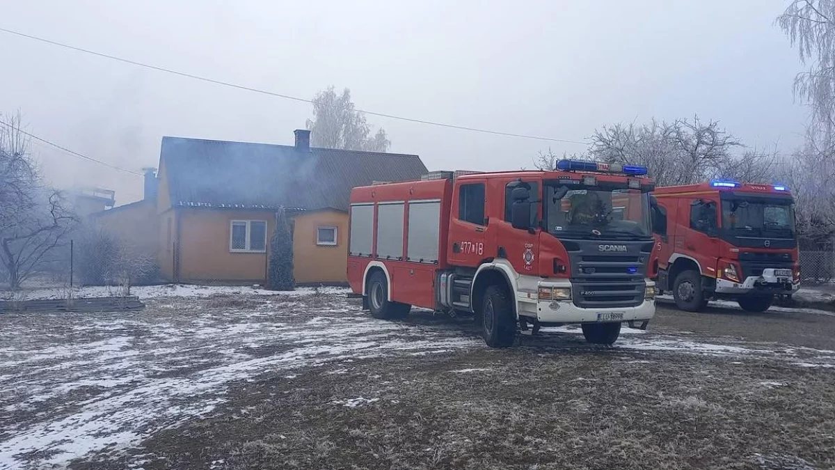 Pożar sadzy w kominie w Aleksandrowie - Zdjęcie główne