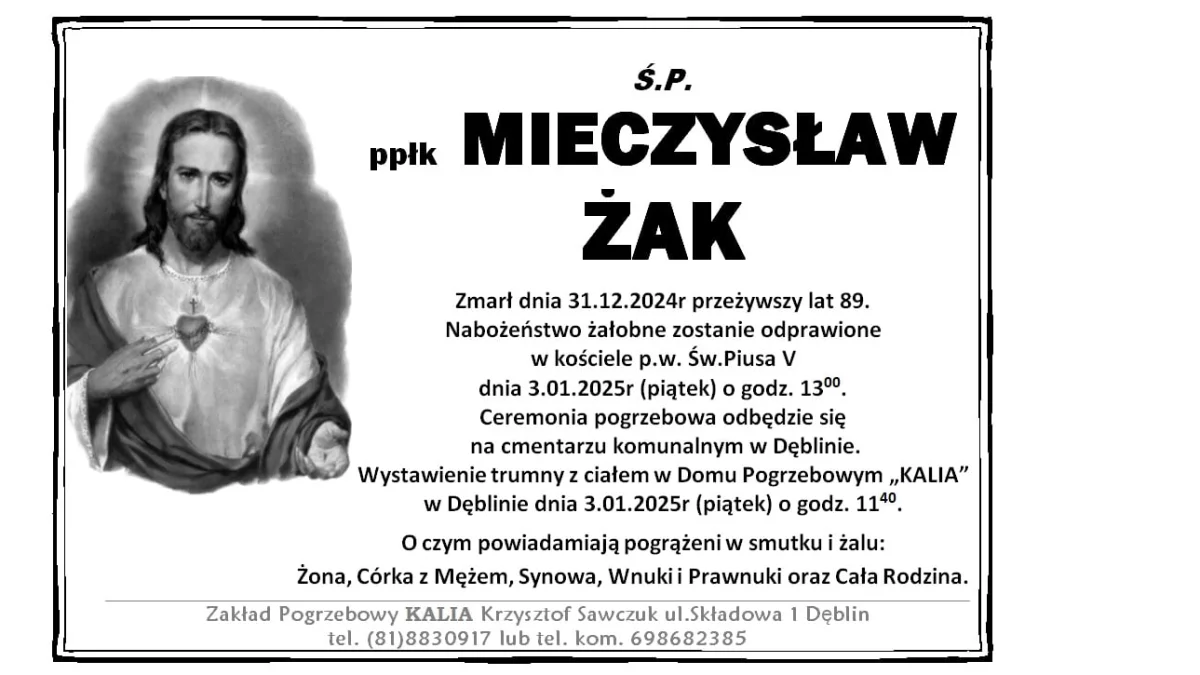 Mieczysław Żak odszedł do Pana - Zdjęcie główne