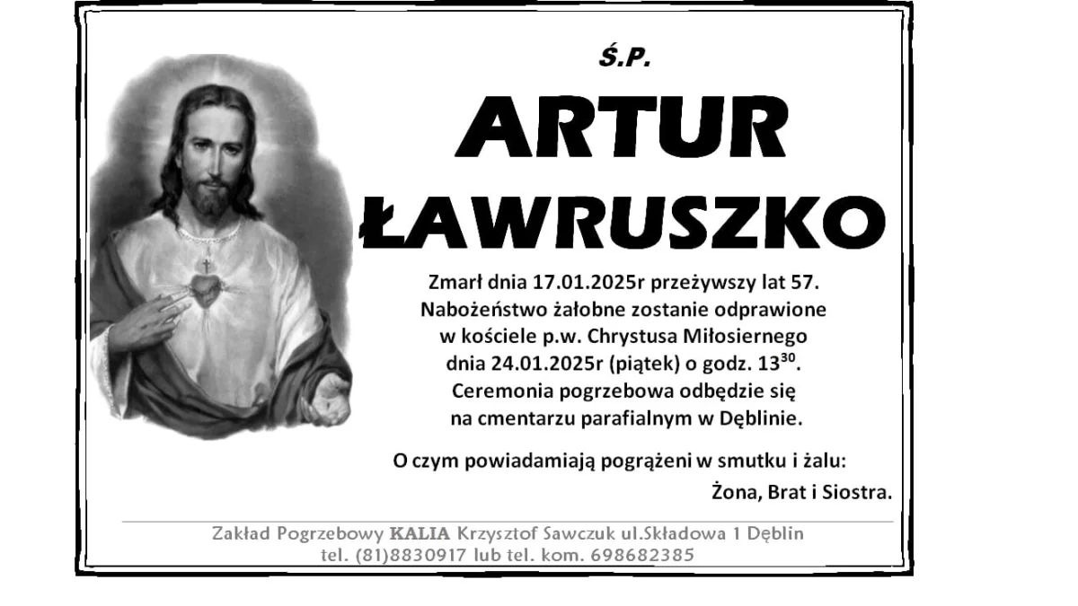 Artur Ławruszko odszedł do Pana - Zdjęcie główne