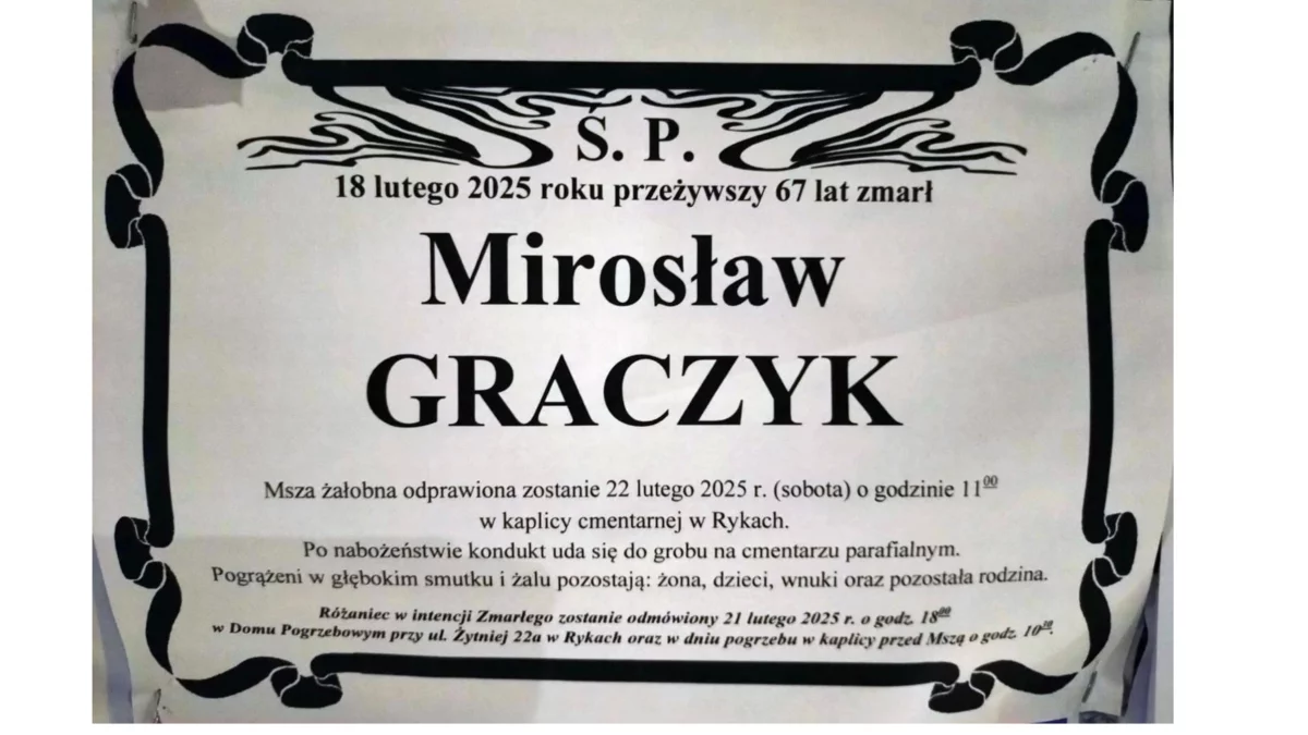 Mirosław Graczyk odszedł do Pana - Zdjęcie główne