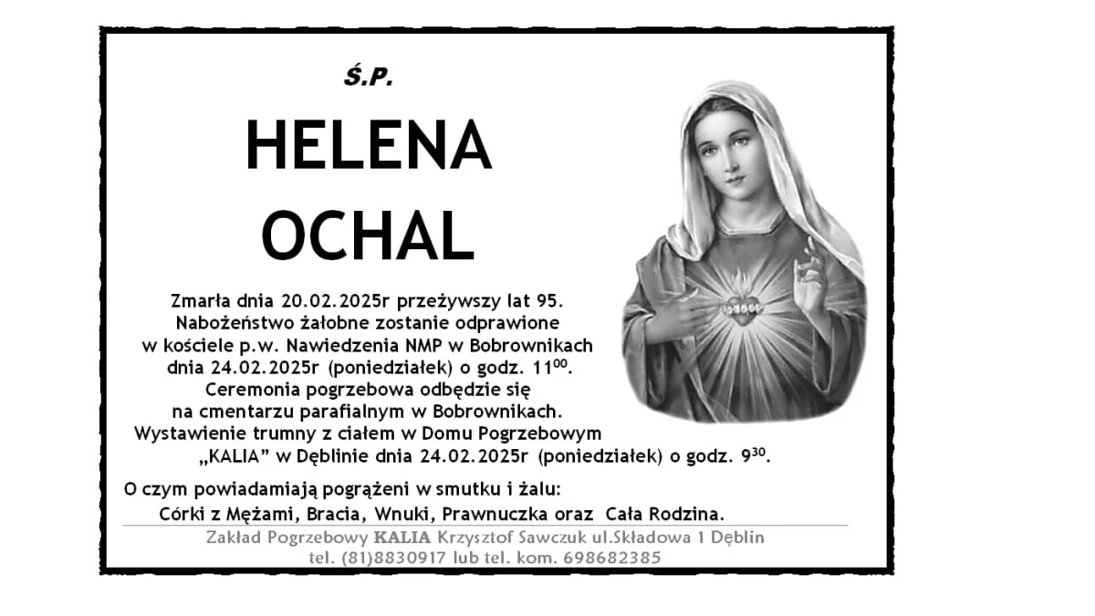 Helena Ochal odeszła do Pana - Zdjęcie główne