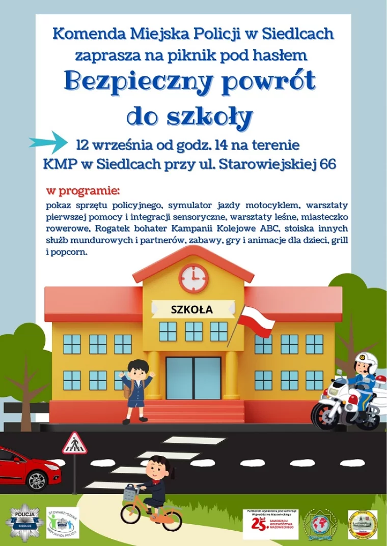 Piknik w Siedlcach pod hasłem „Bezpieczny Powrót do szkoły” - Zdjęcie główne