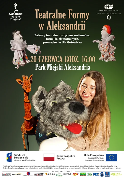 Zabawy teatralne z Ulą Gotowicką w Parku Miejskim Aleksandria - Zdjęcie główne