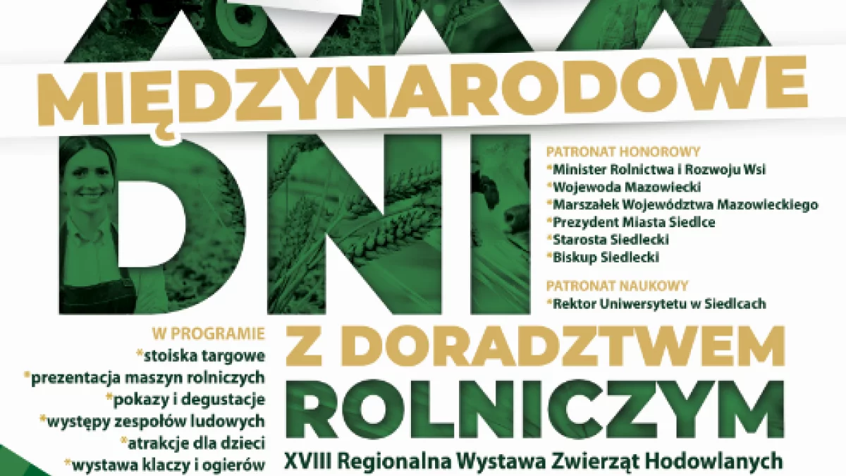 XXX Międzynarodowe Dni z Doradztwem Rolniczym w Siedlcach już dzisiaj - Zdjęcie główne