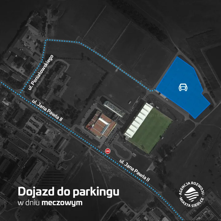 Parking przy Parku Wodny wyłączony z użytku - Zdjęcie główne