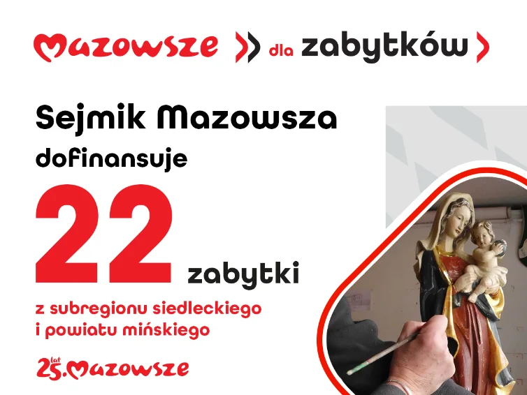 22 zabytki ze wsparciem sejmiku Mazowsza - Zdjęcie główne