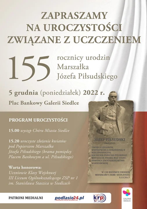 Siedleckie uroczystości urodzin marszałka Piłsudskiego - Zdjęcie główne